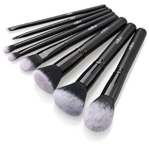Pennelli Make up Anjou per il Trucco Professionali Set di 16 Spazzole Viso Volto Ombretti con Soffici Fibre Sintetiche, Oro Rosa