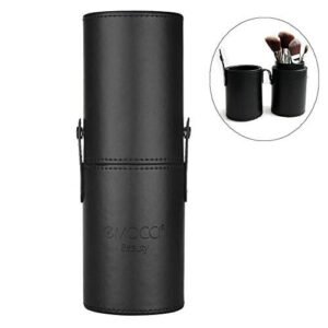 Porta Pennelli Make Up Pinsel Halter PU Leder Kosmetik Organizer Travel Make-up Cup Tasche Schwarz