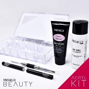 ACRYGEL KIT: ACRYLGEL 60ml + DUAL FORM 100PZ+ PENNELLO ACRYGEL + CLANSER 125ML - #AG007 - COVER NATURAL