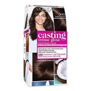 L'Oréal Paris Colorazione Capelli Casting Crème Gloss, Tinta Colore senza Ammoniaca, Fragranza Piacevole, 300 Castano Scuro