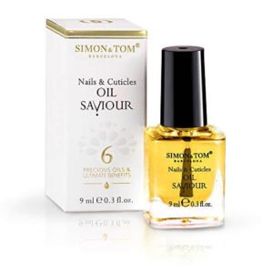 Simon & Tom – Olio riparatore ad azione rinforzante per unghie e cuticole – 9 ml – 100% Naturale. Miscela di 6 oli botanici.