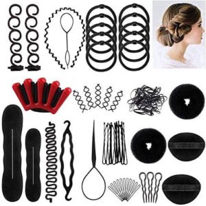 Accessori Per Capelli,25 Tipi set di acconciature Hair Styling Tool, Mix Accessori Set Gioielli per Capelli Donne Ragazze per DIY
