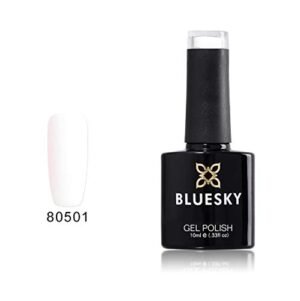 Bluesky 40501 - Smalto in gel semipermanente per unghie, da indurire sotto lampade UV o a LED, 10 ml, colore: bianco (French White)