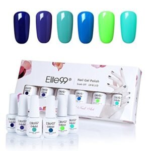 Elite99 6Pz Gift Set - UV LED Soak Off Gel Polish, Smalto Semipermanente Set Kit da 6 Pz con Gift Box(6 Colori Gel), Colori Fissi, Multicolori da Scegliere, VU/LED Ricostruzione Unghie Arte - 8ML C006
