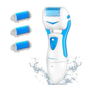 Limerence Pedicure elettrico professionale Attrezzi callus remover roll pedicure per calli piedi cura piedi togli calli Rimuove La Pelle Morta Impermeabile Ricaricabile Senza Fili 3 Testine Extra