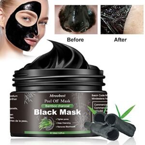 Maschera Nera, Black Mask, Maschera di comedone, Blackhead Remover Black Mask, Facciale Cura Strappando Stile Pulizia Profonda Pulizia Rimozione Di Comedone Maschera (120ML)
