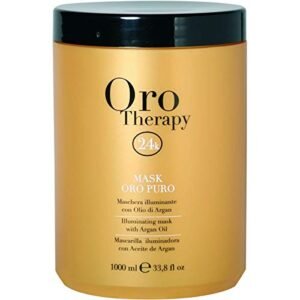 Maschera Oro Puro 1000 ml Con Cheratina ed Argan - Fanola Oro Therapy 24k