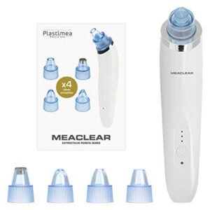 MEACLEAR Aspiratore Punti Neri • Estrattore Punti Neri Professionale • Pulizia Viso Aspirazione e Rimozione Punti Neri e Brufoli • Pulisce Pelle e Toglie Comedoni • Norme CE Europee