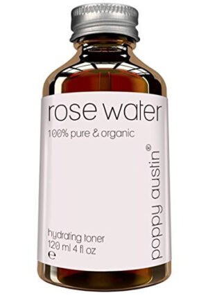 Poppy Austin® Tonico Viso Acqua di Rose - Fatto a Mano, Biologico & Tre Volte Purificato - Votato Miglior Prodotto per Cura Della Pelle nel 2018 - Fornitura Trimestrale in un GRANDE Flacone da 120 ml