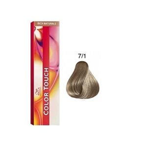 Wella - 7/1 Biondo Medio Cenere Color Touch Senza Ammoniaca- Linea Rich Naturals