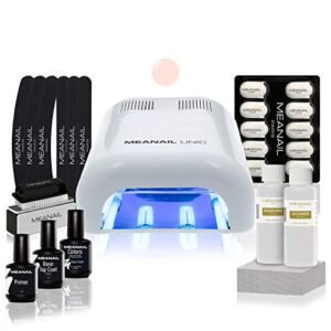Kit Semipermanente Unghie Professionale Completo • Fornetto UV + Smalto Gel Unghie e accessori : Remover, Base Coat, Top Coat • Edition Basic • Vegan & Cruelty Free Norme CE • MEANAIL PARIS