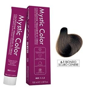 Mystic Color - Biondo Scuro Cenere 6.1 - Colorazione Professionale Permanente in Crema con Olio di Argan e Calendula - Tinta per Capelli Long Lasting - 100ml