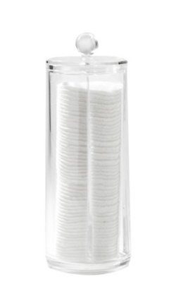 Ordinare&Co Cosmetic Organizer Compactor Contenitore Dischetti strucco, diam 7,5 x 20h cm, Polystyrene