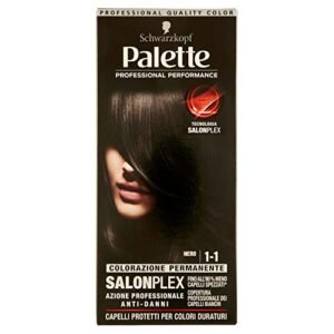 Schwarzkopf, Palette Classic, Colorazione Permanente con Tecnologia SalonPlex, 1-1 Nero