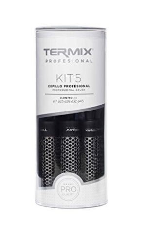 Termix P-PK-5TERMIX Spazzola termica per capelli, in alluminio ,con setole in nylon, Confezione da 5