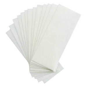 Beito Striscia di ceretta 100PCS Bianco Grandi strisce di ceretta non tessute Rimozione della cera Striscia di cera per il viso Strisce di cera per il viso Strisce epilanti per uomo Donna