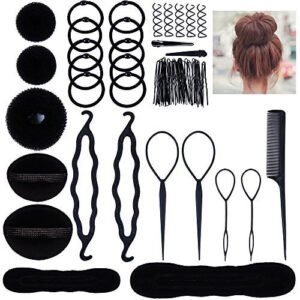 Lictin Chignon Materiale Accessori per Acconciature per Capelli Donne per Clip di Capelli, Rilievi, Capelli Pins, Pastiglie, Schiuma, Sponge, Ciambella