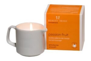 Beauty Image, candela all'aroma di frutto della passione, per massaggi con olio caldo