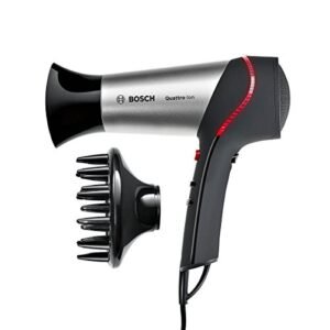 Bosch PHD5767 Brilliantcare Quattro-Ion Asciugacapelli, Colore Antracite/Argento, 2000 W