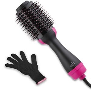 DORISILK One Step Spazzola Asciugacapelli Volumizzatore Styler, 2 in 1 Spazzola ad Aria Calda con Ioni Negativi, Rivestimento Ceramica, 220V, Spina EU