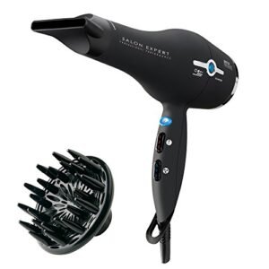 Imetec Salon Expert P4 2500 ION Asciugacapelli Professionale, Tecnologia a Ioni, Rivestimento Griglia in Ceramica e Tormalina, 8 Combinazioni Aria/Temperatura, 2000 W, Nero