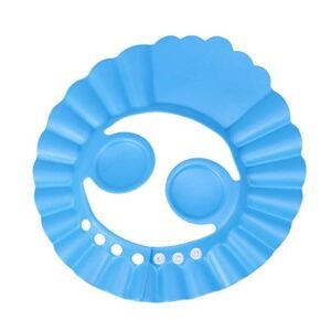 Ounona Children Shower Cap Hat Bathing protezione lavaggio capelli shampoo Shield per bambini neonati con orecchio di forma (blu)