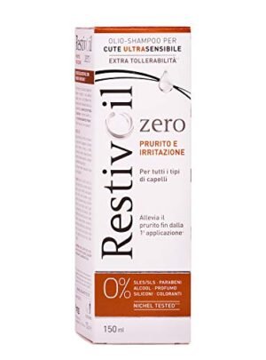 RestivOil Olio Shampoo per Cute Ultrasensibile, Zero Prurito e Irritazione, a Base di Boswelia Serrata e Polidocanolo, Adatto ad Uso Quotidiano, senza Agenti Schiumogeni e Aggressivi, 150 ml