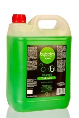 Unbekannt Bubbles Shampoo per Cani con Aloe Vera per Yorkshire Terrier (5 Litri)