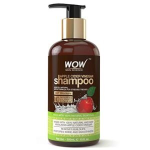 WOW aceto di mele shampoo - 300 ml - no solfato - senza parabeni - infuso organico naturale Apple Cider vinegar
