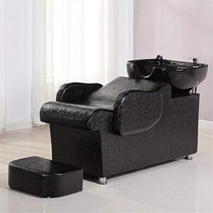 XKRSBS Salon Shampoo Chair, Makeup Beauty Barber Shop Beauty Art Barber Shop Arredamento per Parrucchieri,Black