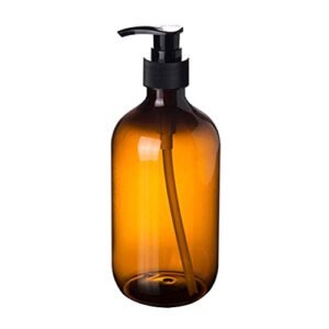 Yeshai3369 300/500ml Lotion Shampoo Shower Gel Holder Soap Dispenser Empty Bath Pump Bottle Brown 300ml