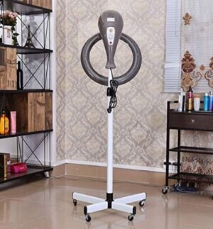 950W Orbitante Infrarosso Asciugacapelli Parrucchiere Asciugatura Professionale Capelli Colore Processore Rotazione a 360 ° Regolazione di 60 minuti,grigio,67x167cm,A1