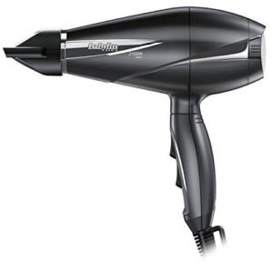 BaByliss 6609E Asciugacapelli Professionale AC Ionic Hair con Concentratore, 2100 W, Nero