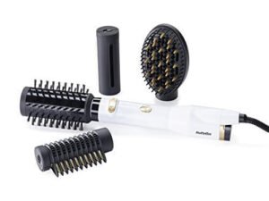 Babyliss AS545E Spazzola Rotante con Digital Sensor, 4 Accessori, Ionica, 1000 W, Bianco