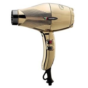 Federico Fashion Style - Asciugacapelli Professionale - Phon Compatto in Finitura Oro 24K, 2 Bocchette con Innesto a Scatto, 1 Diffusore - Color Oro