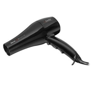 Gama Italy Professional Phon Delta Ion, Asciugacapelli, 2400W, Motore AC, Sistema Ionico, Nero