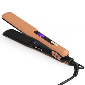 INTEY Piastra per Capelli Piastra Professionale in Ceramica con Trattamento Agli Ioni, Spegnimento Automatic Doppia Tensione Adatta a Tutti Tipi Di Capelli