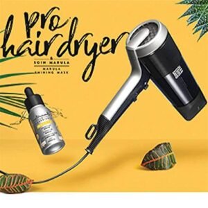 Jean Louis David Pro Hairdryer - Asciugacapelli Professionale 1800W, Tecnologia a Ioni, Griglia in Ceramica, Temperatura Regolabile, Asciugatura Veloce - Nero