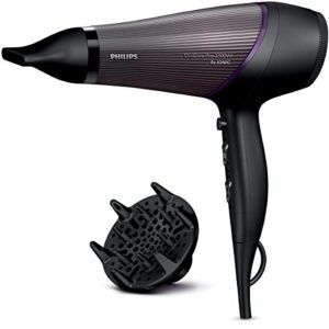 Philips Cura dei Capelli Philips BHD177/00 DryCare Asciugacapelli Professionale, 2300 W, Nero/Viola
