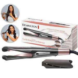 Remington S6606 Piastra Capelli Curl & Straight, Design 2 in 1 Semplice ed Intuitivo, Effetto Riccio, Onde Morbide o Capelli Lisci, Ceramica, 150 - 230 Gradi