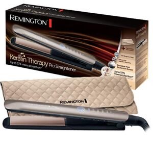 Remington S8590 Keratin Therapy Pro Piastra per Capelli, Rivestimento Ceramica e Cheratina, Marrone dorato