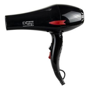 ID Italian Design | Phon Professionale 3 Modalità di Calore, 2 Velocità di Colore Nero - 2200W