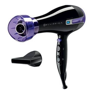 Imetec Bellissima Revolution BHD1 1000 Asciugacapelli Professionale, Motore AC 1400 W, Prestazioni da 2000 W, Sistema Eco Efficiency, 8 Combinazioni Aria/Temperatura, Diffusore Incluso