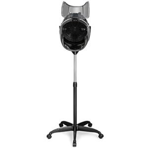 DREAMADE Casco Asciugacapelli Professionale in Piedi con Cappuccio Portatile Altezza Regolabile per Barbiere Salone Parrucchiere 1050 W