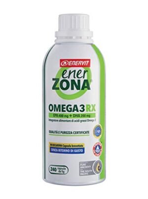 Enerzona Enervit, Integratore Alimentare per il Controllo del Colesterolo e Trigliceridi, Omega 3 RX - 240 Capsule