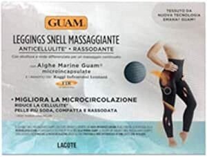 Guam - Leggings Snell MASSAGGIANTE Colore Nero con Alghe Marine (S-M (42/44))