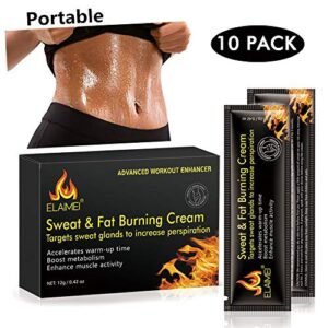 Hot Cream, Trattamento Cellulite, Crema Per Il Sudore Brucia Grassi Per Pancia, Gel Per Potenziare L'Allenamento, Rassodante Naturale E Crema Sottile Per Modellare Addome, Vita E Glutei (10 Pezzi)