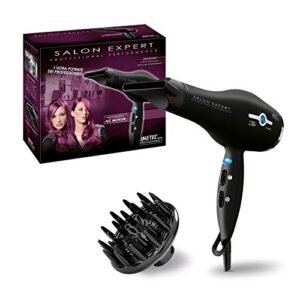 Imetec Salon Expert P4 2500 ION Asciugacapelli Professionale, Potenza 2000 W, Tecnologia a Ioni, Rivestimento in Ceramica e Tormalina, 8 Combinazioni Aria/Temperatura, Beccuccio Stretto