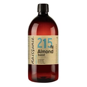 Naissance Mandorle Dolci Naturale 1L – Vegan, senza OGM – Ideale per la cura della Pelle e dei Capelli, l’Aromaterapia e come olio da Massaggio di base