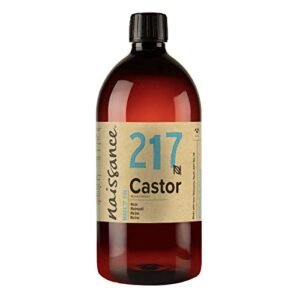 Naissance Olio di Ricino Pressato a Freddo 1L - Puro, Naturale, Vegano, Senza Esano, Senza OGM – Nutre ed Idrata Capelli, Ciglia e Sopracciglia